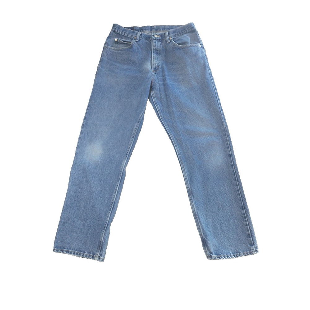 Mens Medium Wash Straight Leg Denim Jeans 100% Cotton 32x31 976T1DR - Picture 1 of 16